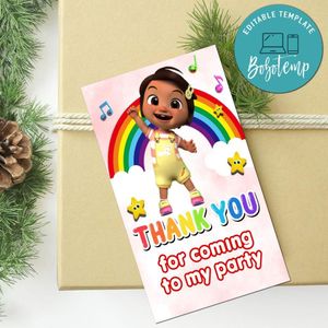 Nina Cocomelon Thank You Tag Customizable Template To Print At Home Instant Download