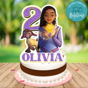 Wish disney Cake Topper Template Printable Instant Download