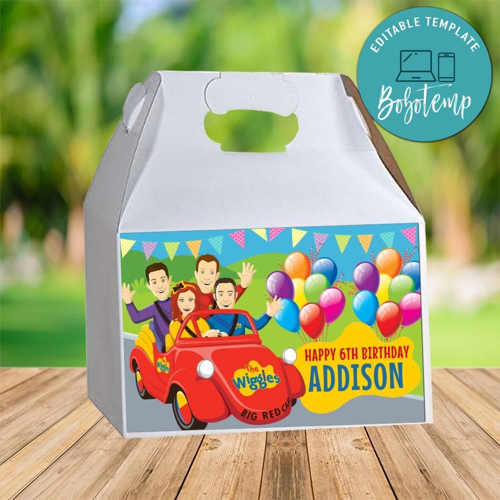 Wiggles Gable Box Digital File Printable DIY | Bobotemp