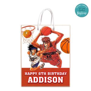 Slam Dunk Gift Bag Label Template Printable Instant Download