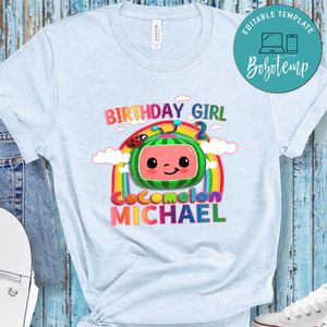 Cocomelon Birthday Girl Party PNG file template