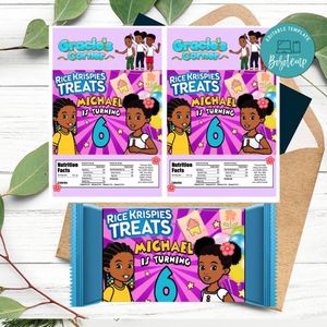 Gracie's corner Rice Krispies Treats Template Printable Instant Download