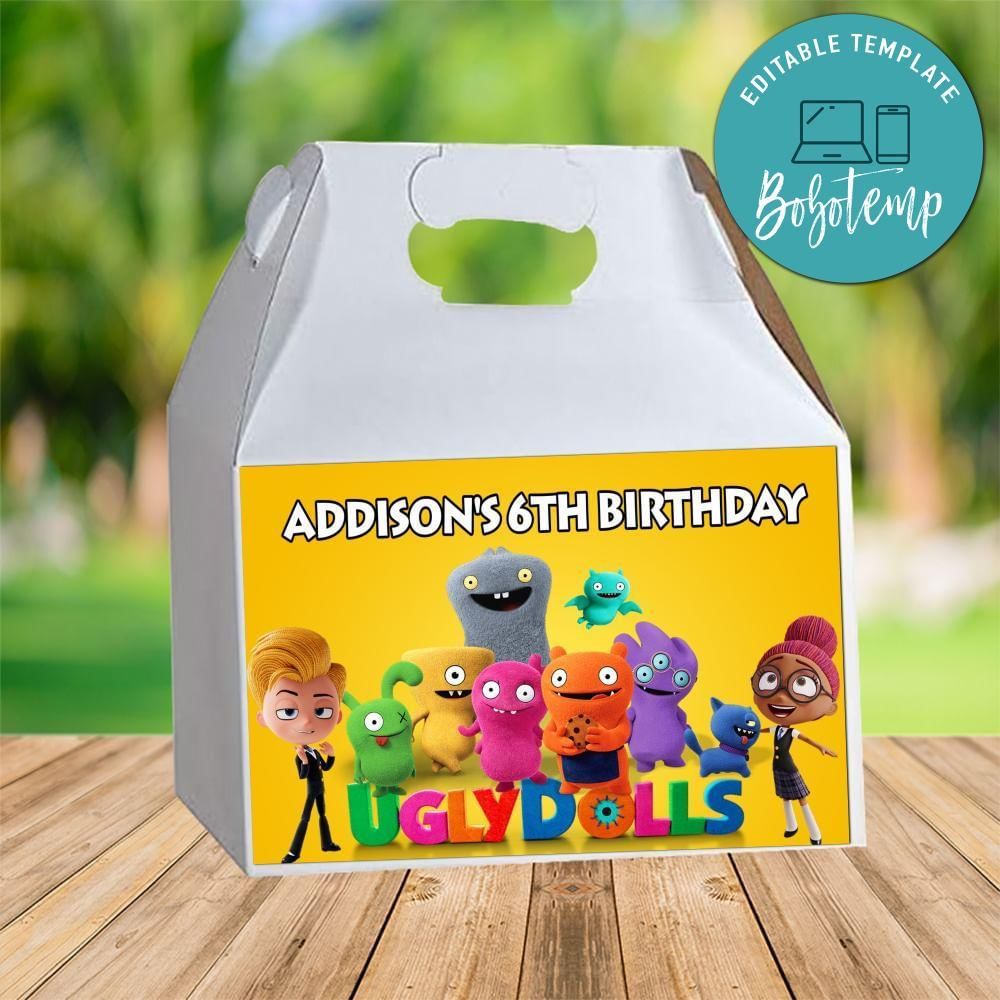 Ugly Dolls Gable Box Digital File Printable Instant Download