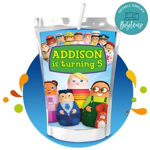 Higglytown heroes Capri Sun Birthday Labels Digital File Printable Instant Download