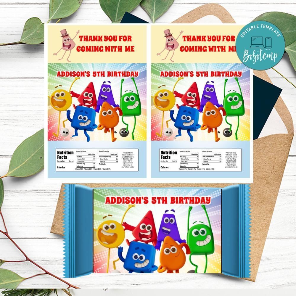 Colourblocks Rice Krispies Treats Printable Instant Download