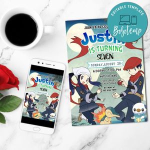 Pokemon Legends Arceus Mobile Invite Customizable Template Instant Download