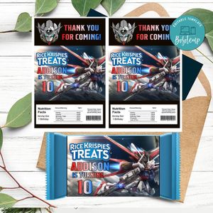 Gundam Rice Krispies Treats Template Printable Instant Download