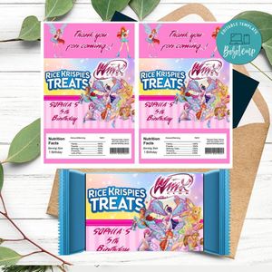 Winx Believix Rice Krispies Treats Template Printable Instant Download
