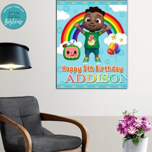 Cocomelon Cody Birthday Poster Digital File Printable Instant Download