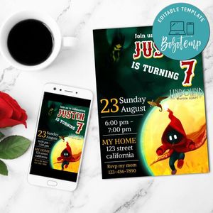 Unbound Worlds Apart Mobile Invite Customizable Template Instant Download