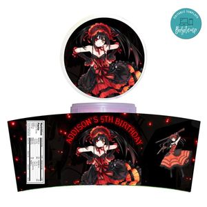 Kurumi Tokisaki Cotton Candy Label Template To Print At Home Instant Download