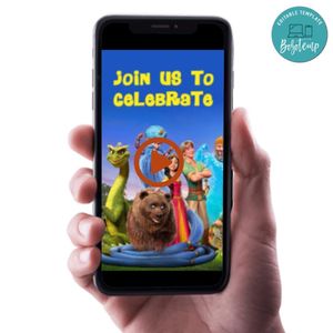 Ruslan i Lyudmila Birthday Video Invitation Digital Template Customizable Instant Download