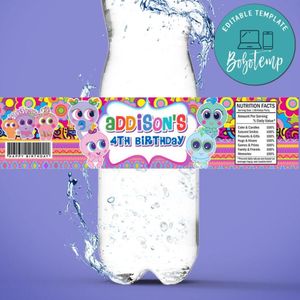 Ksimerito Birthday Water Bottle Label Template to Print at Home Instant Download