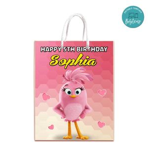 Stella Angry Gift Bag Label Template Printable Instant Download