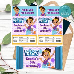 Meekah Rice Krispies Treats Template Printable Instant Download