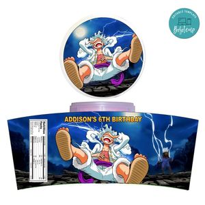 Luffy Gear 5 Cotton Candy Label Template To Print At Home Instant Download