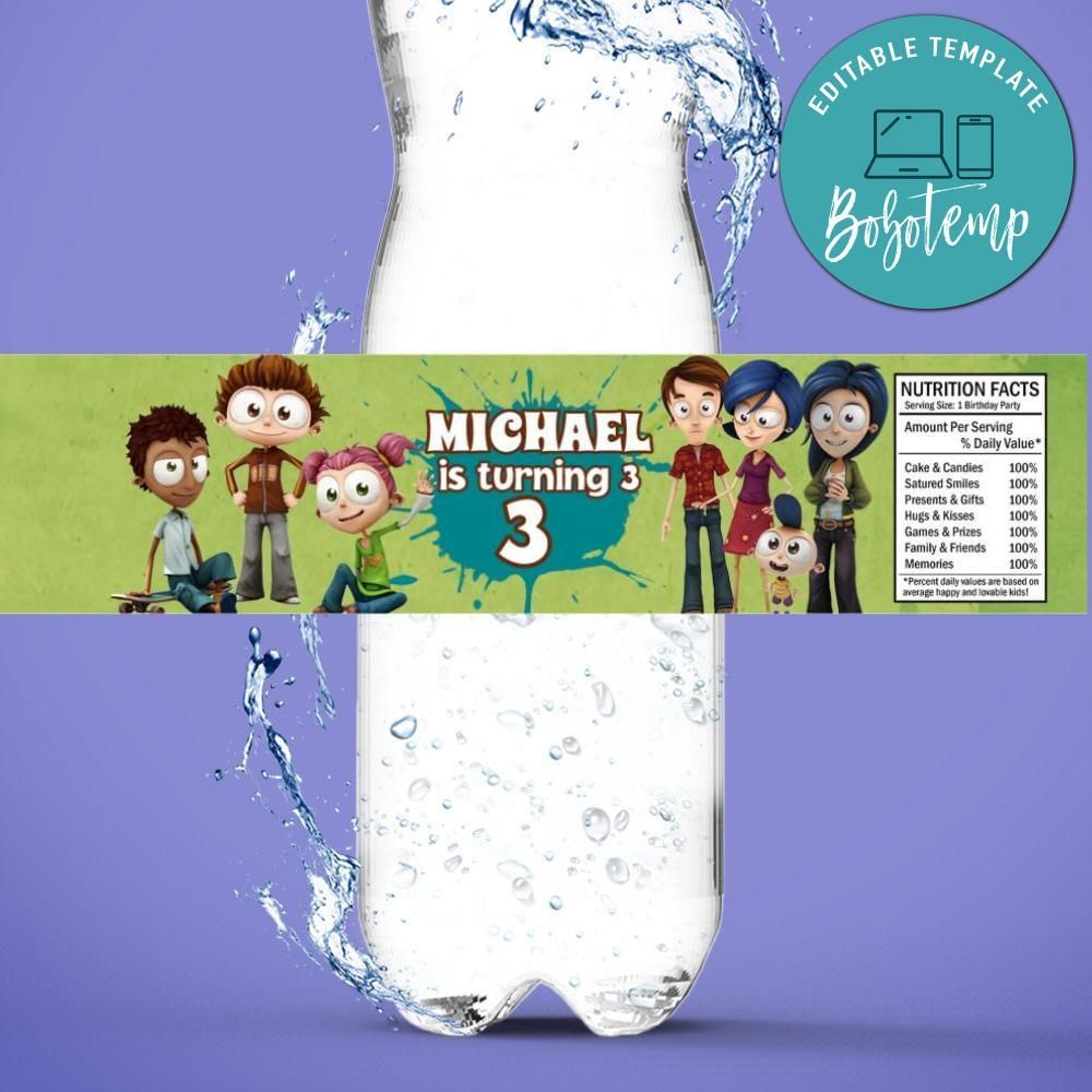 Angelo rules Birthday Water Bottle Label Template to Print at Home Instant Download