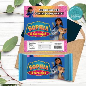Mira Royal Detective Candy bar Label Customizable Template Instant Download