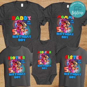 Super Mario Bros Family Birthday PNG file template