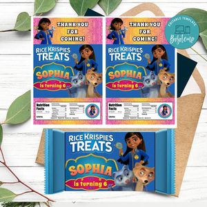 Mira Royal Detective Rice Krispies Treats Template Printable Instant Download