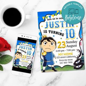 Ranking Of King Poggi Mobile Invite Customizable Template Instant Download