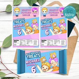Lankybox Justin Adam Rice Krispies Treats Template Printable Instant Download