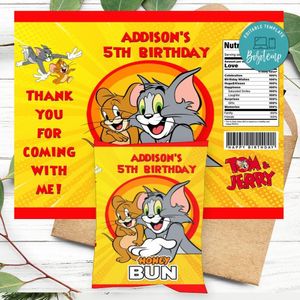 Tom And Jerry Honeybun Snack Bag Digital File Printable Instant Download