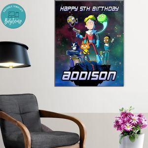 Final Space Birthday Poster Digital File Printable Instant Download