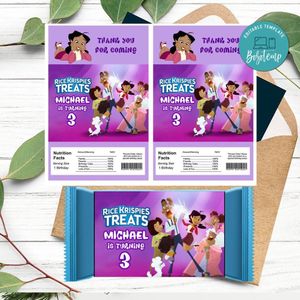 The proud family Rice Krispies Treats Template Printable Instant Download