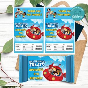 Little Einstein Rice Krispies Treats Template Printable Instant Download