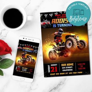 Atv Mobile Invite Customizable Template Instant Download