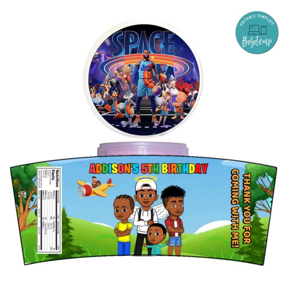 Space Jam 2 Cotton Candy Label Template | Bobotemp