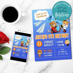 Loco Nuts Invitation Customizable Template to Print at Home Instant Download