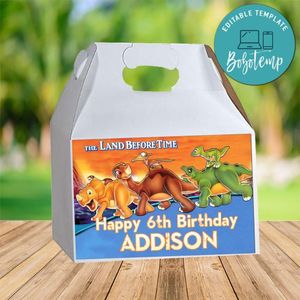 Land Before Time Gable Box Digital File Printable Instant Download