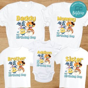 Rhyme time town Family Birthday PNG file template