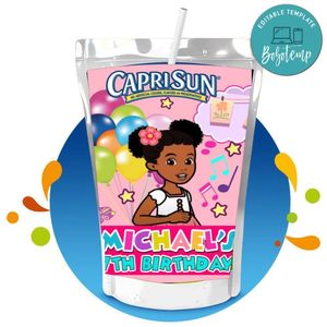 Gracie's Corner Capri Sun Birthday Labels Digital File Printable Instant Download