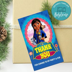 Mira Royal Detective Thank You Tag Customizable Template To Print At Home Instant Download