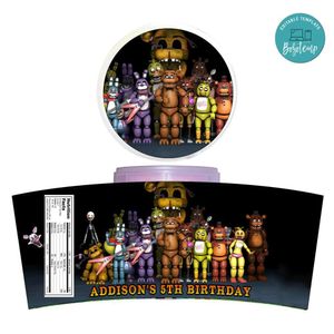 Five Nights Cotton Candy Label Template To Print At Home Instant Download