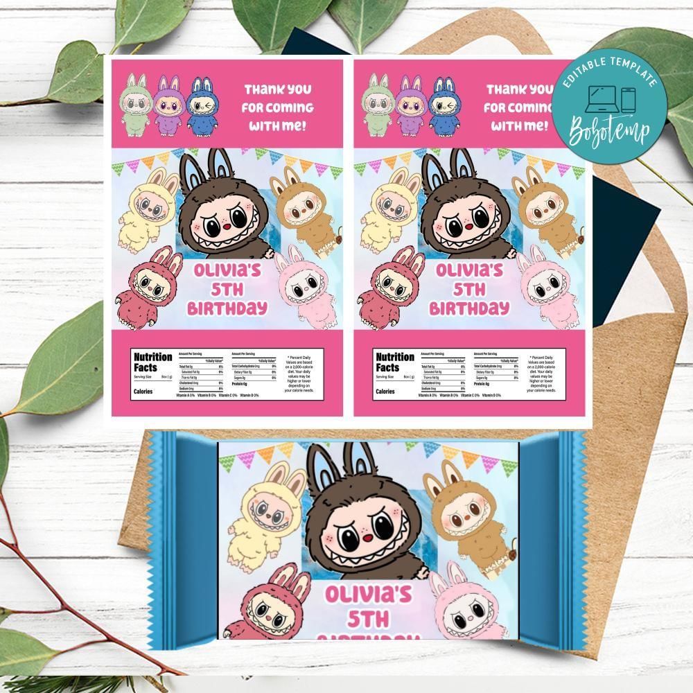 Labubu Rice Krispies Treats Printable Instant Download