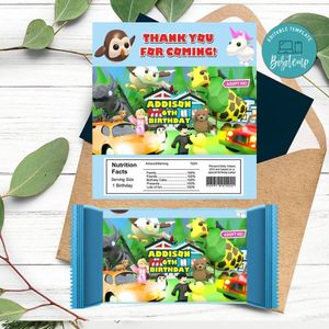 Adopt Me Candy bar Label Customizable Template Instant Download