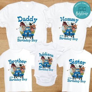 Little Blue Truck Family Birthday PNG file template