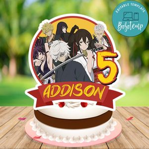 Hell's paradise Cake Topper Template Printable Instant Download