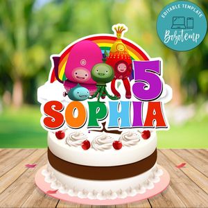 Buddi Cake Topper Template Printable Instant Download