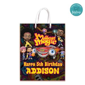 Motown Magic Gift Bag Label Template Printable Instant Download
