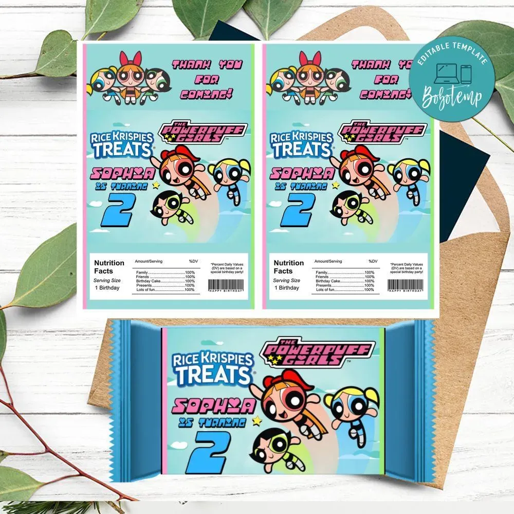 Powerpuff Rice Krispies Treats Template Printable | Bobotemp
