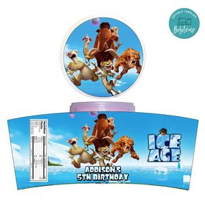 Ice Age Cotton Candy Label Template To Print At Home Instant Download