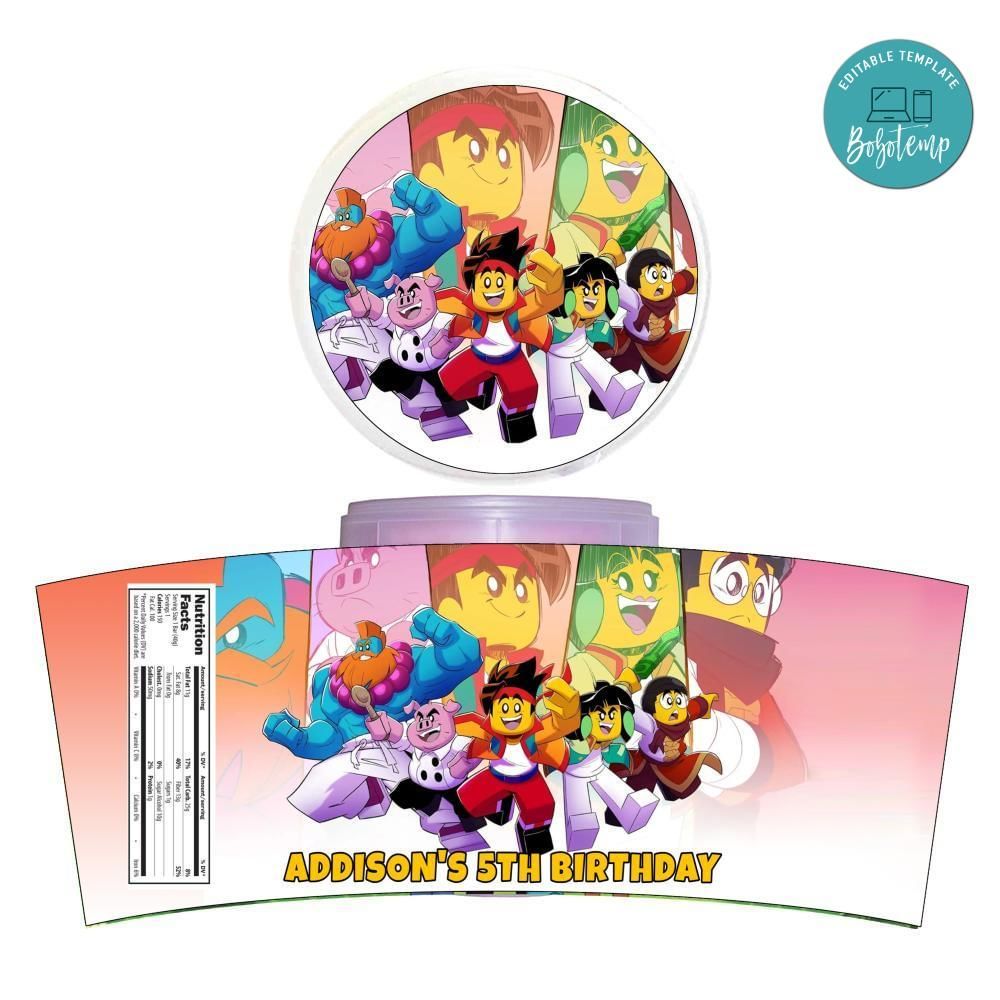 Monkie Kid Cotton Candy Label Template To Print At Home Instant Download