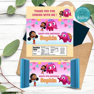 Deepa & Anoop Candy Bar Label Customizable Template Instant Download