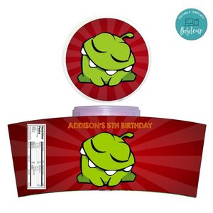 Om Nom Cotton Candy Label Template To Print At Home Instant Download