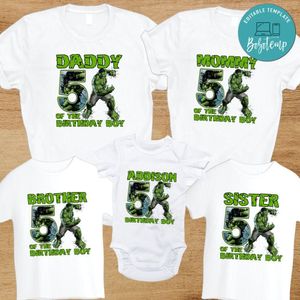 Hulk smash Family Birthday PNG file template